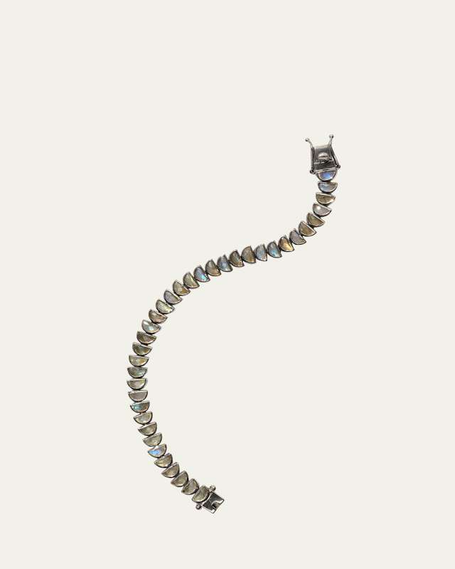 Sterling Silver Labradorite Worm Tennis Bracelet